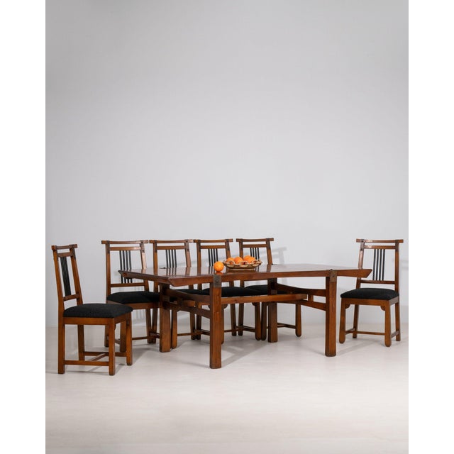 19th Century France Black Wood Dining Set For Sale - Image 9 of 11