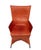 Animal Skin Vintage Orange Leather Skirt Chair by Gerard Van Der Berg, 1980s For Sale - Image 7 of 12