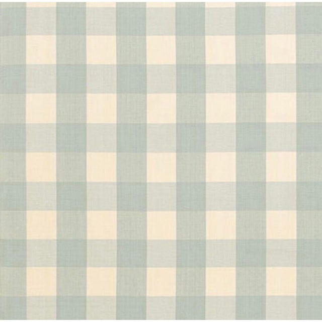 Beautiful custom made 22 X 22 inch Schumacher Camden Check 100 percent cotton pillows with 1/4 inch self welt, invisible...