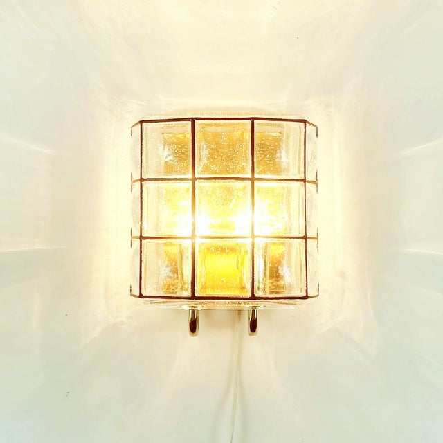 Mid-Century Modern German Glass Wall Lights from Limburg, 1960s, Set of 2 For Sale - Image 6 of 11
