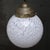 1930s Art Deco French White Glass Globe and Brass Pendant Lamp For Sale - Image 5 of 7