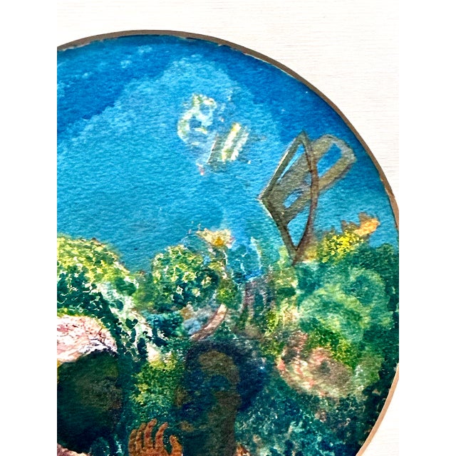 Two West African Women in a Magically Surreal Painting by Roland Ayers For Sale - Image 4 of 8