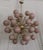 Mid-Century Modern Mid-Century Sputnik Spherical Pink Glass & Brass Chandelier, 2000s For Sale - Image 3 of 10