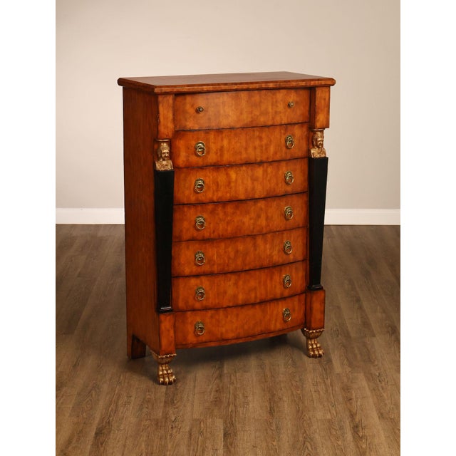 High Quality Handcrafted Wood Chest Of Drawers Made For Lineage Home Furnishings. This Piece Features A Warm Figured Wood...