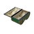 Wood Oriental Bright Green Flower Bird Graphic Circles Shape Container Box For Sale - Image 7 of 9