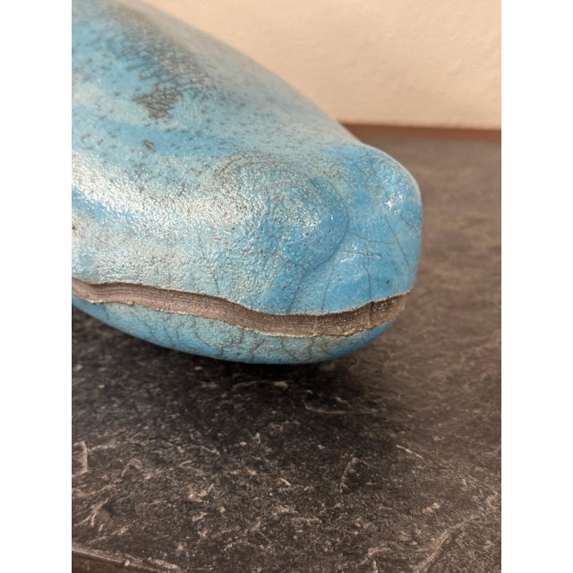 Whimsical Raku Pottery Crocodile Head For Sale - Image 10 of 16