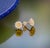Traditional Natural Sapphire Diamond Stud Earrings 14k Yellow Gold 2 TCW Certified For Sale - Image 3 of 13