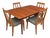 Mid-Century Dining Table from Gordon Russell and Danish Teak Chairs from Dyrlund, 1960s, Set of 5 For Sale