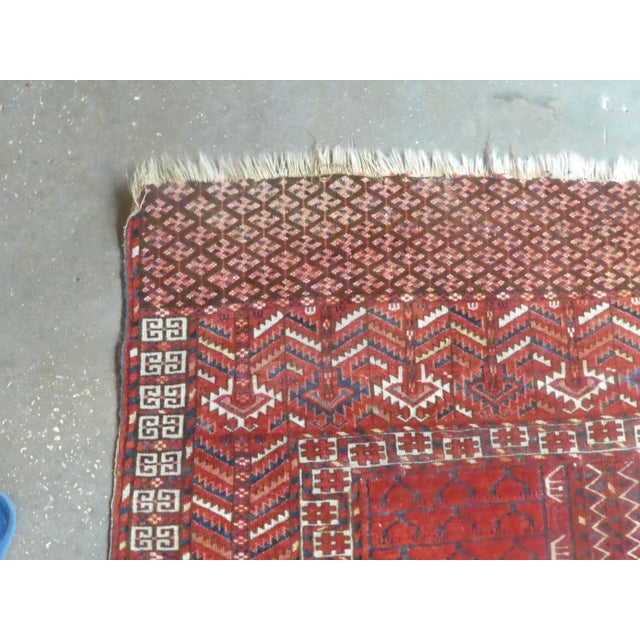 Antique Turkoman Tribal Rug For Sale - Image 9 of 10