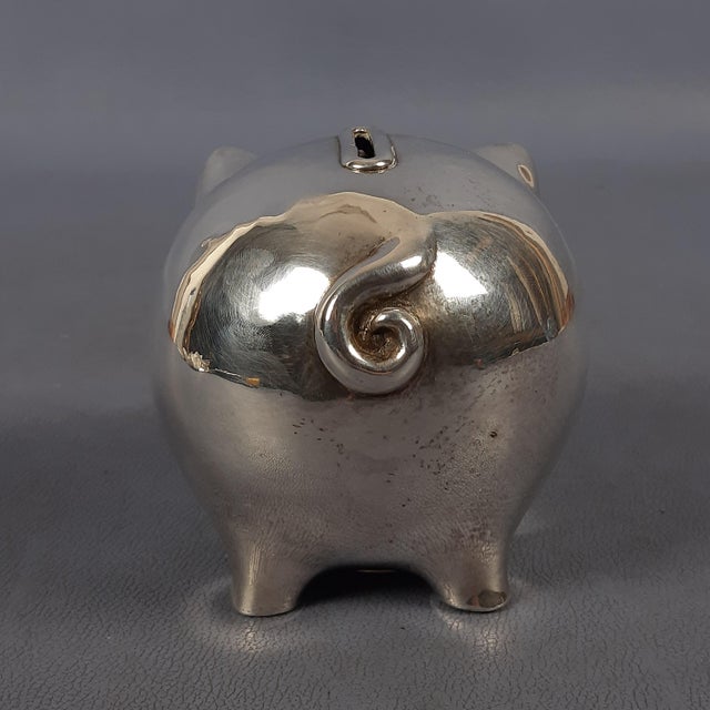 Vintage Piggy Bank Lucky Charm in 925 Silver, 1970 For Sale - Image 4 of 10