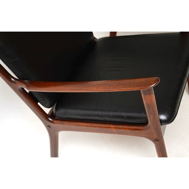 Vintage Danish Leather Armchairs from Ole Wanscher, 1960s, Set of 2 For Sale - Image 9 of 11