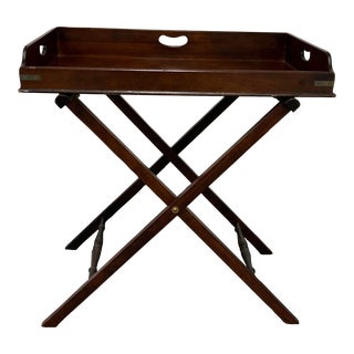 American Heritage Butler's Tray + Stand Table For Sale