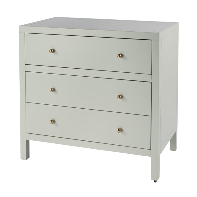 Nora 34 in. W Wood 3 Drawer Chest, Sage Green For Sale - Image 9 of 9