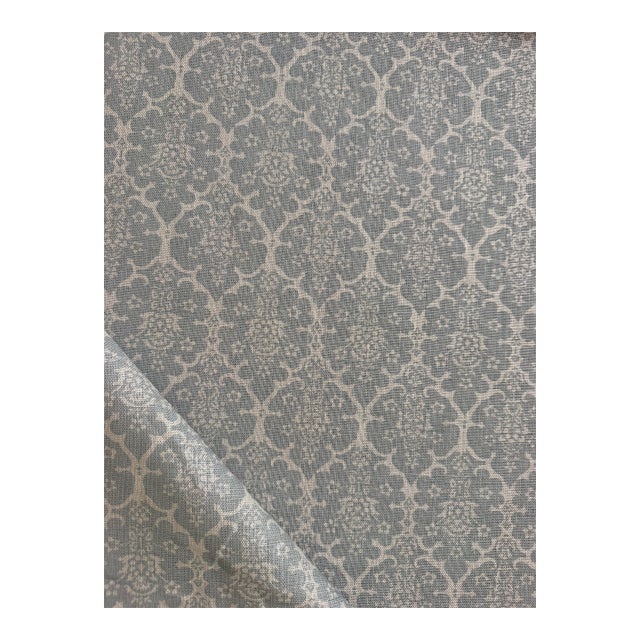 Schumacher & Veere Grenney Burley Fabric in Blue 3 Yards Retails for $207/Yard For Sale