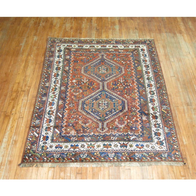 Tribal Early 20th Century Tribal Afshar Rug - 5'10" x 7'1" For Sale - Image 3 of 8