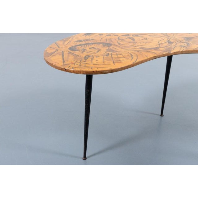 Metal Mid-Century Italian Sculptural Side Table, 1950s For Sale - Image 7 of 9