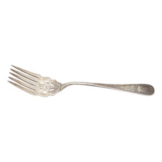 Silver Fish Fork with Cutouts For Sale