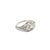 Modern Platinum Art Deco Ring With Old European Cut Diamonds, Size 6 For Sale - Image 3 of 4