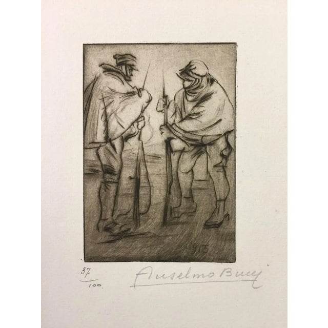 Le Releve - Original Etching by Anselmo Bucci - 1915 1915 For Sale