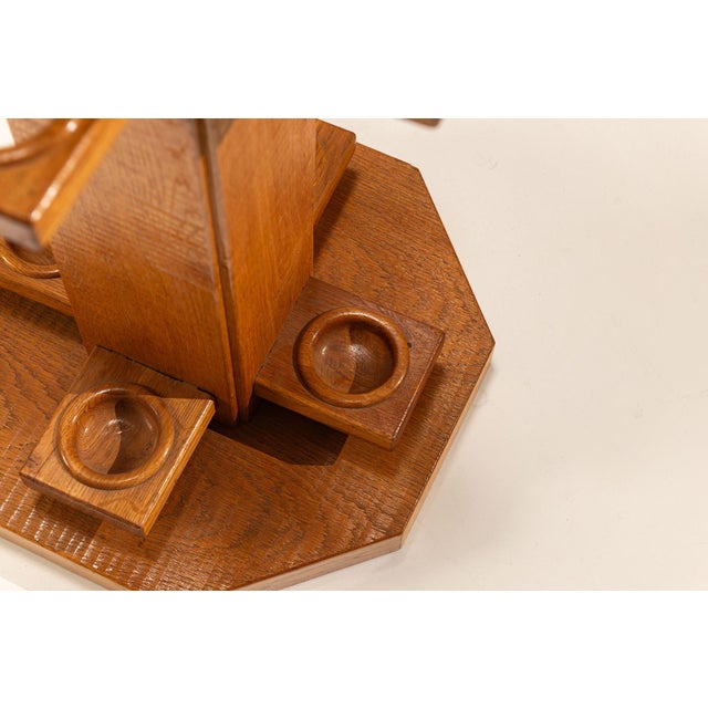Coat Rack in Oak by Giuseppe Rivadossi, Italy, 1970s For Sale - Image 9 of 10