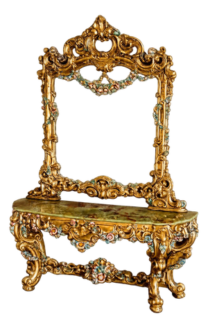 Mid-20th Century Italian Rococo Revival Console and Mirror