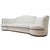 Contemporary Italian Curved Modular Sofa in Beige Velvet from Kabinet For Sale - Image 3 of 4