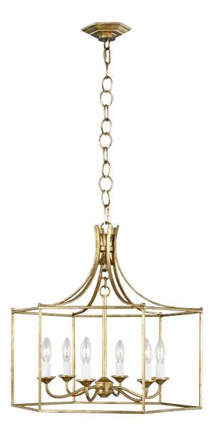 Alexa Hampton by Visual Comfort Studio Bantry House Wide Lantern, Gold