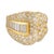 Contemporary Vintage 4.00 Carat Diamond 18k Yellow Gold Cocktail Ring, Size 6.25 For Sale - Image 3 of 6