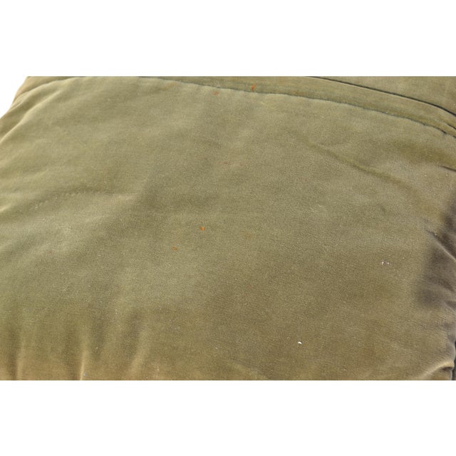 Velvet backed needlepoint pillow of cherries. The pillow is in good condition, with some slight fading on the velvet side...