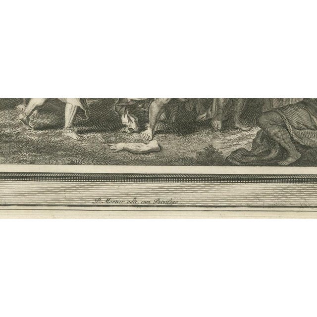18th Century Pieter Mortier, Jonathan Attacks the Philistines and Samuel Slays Agag, 1700, Engraving For Sale - Image 5 of 12