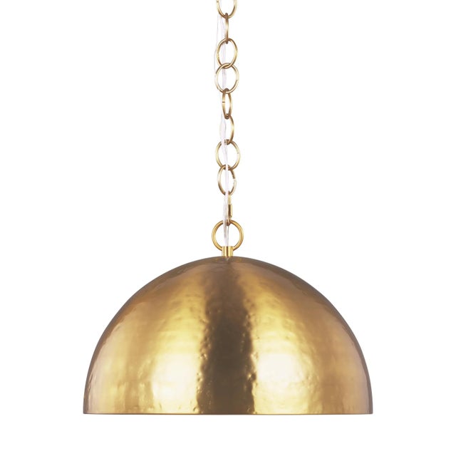 Transitional Ellen DeGeneres by Visual Comfort Studio Whare Large Pendant, Brass For Sale - Image 3 of 5