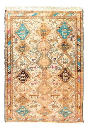 Handmade Vintage Soumak Silk Rug 6'3'' X 9'2''