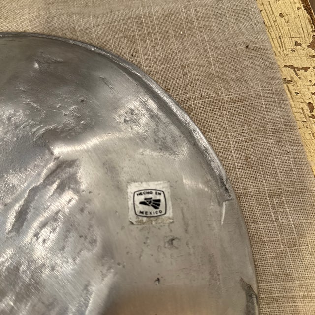 Metal Vintage Cast Aluminum Large 17” Oval Fish Serving Platter Mexico For Sale - Image 7 of 8