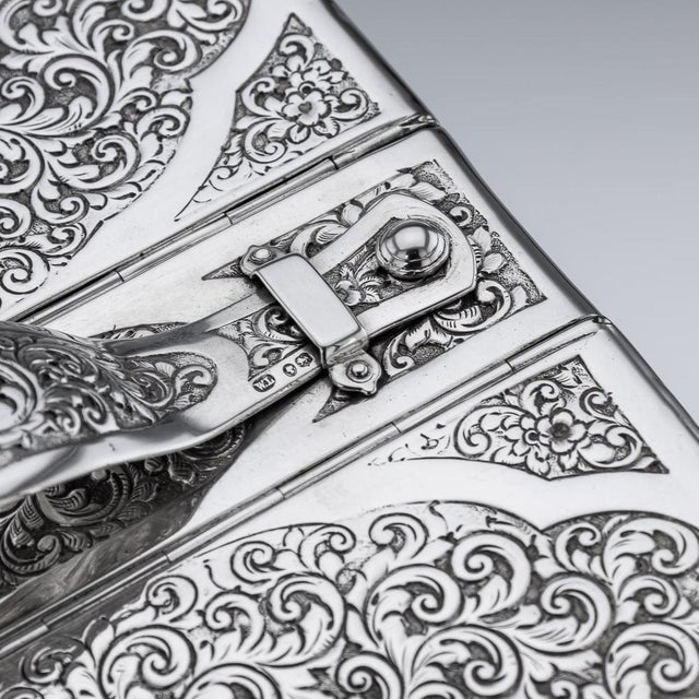 Antique Victorian Silver Cigar Box, London, 1888 For Sale - Image 18 of 18