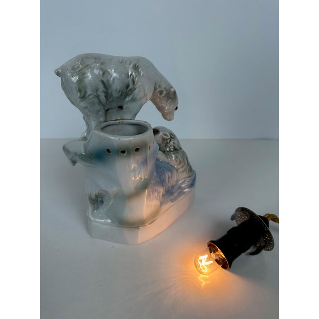 Art Deco Polar Bears Lamp, 1930s For Sale - Image 9 of 17