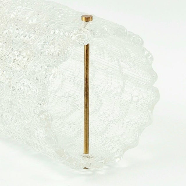 Gold Mid-Century Modern Crystal Glass and Brass Pendant Light by Carl Fagerlund for Orrefors, Sweden, 1960s For Sale - Image 8 of 10
