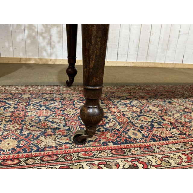 19th-Century Farmhouse Table with Fir Top and Poplar Base For Sale - Image 15 of 18