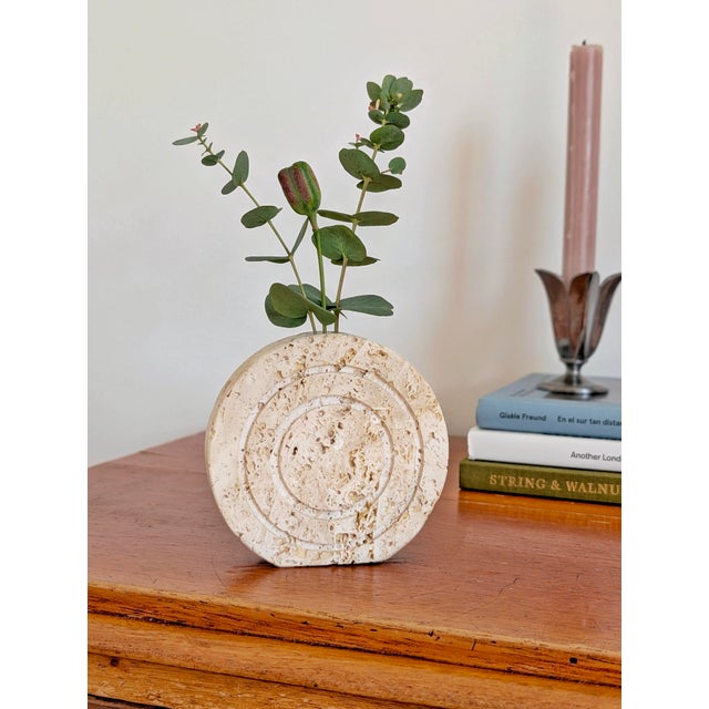 Vintage Travertine Bud Vase from Fratelli Mannelli, 1970s For Sale - Image 6 of 18