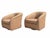 Contemporary Vintage Milo Baughman Style Sculptural Swivel Barrel Lounge Chairs by Classic Gallery, Pair For Sale - Image 3 of 15