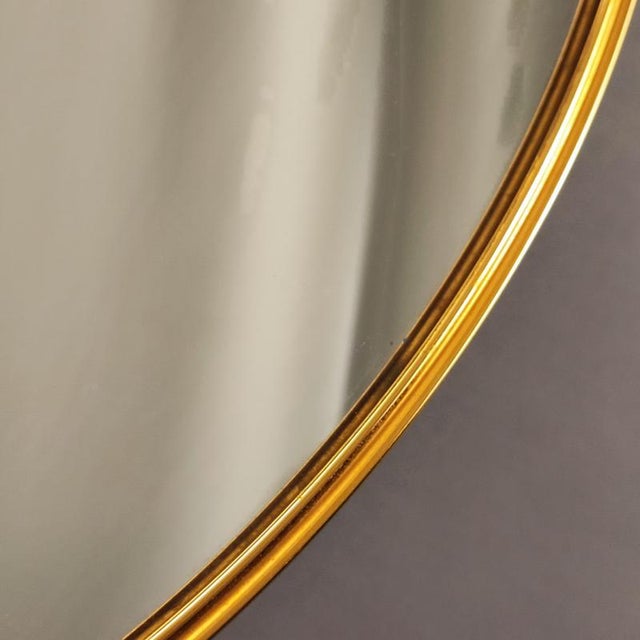 1970s Vintage Round Brass Mirror, 1970s For Sale - Image 5 of 6