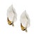 Mid-Century Modern Pair of Mid-Century Hand-Blown Murano Glass Striated Leaf Sconces by Franco Luce For Sale - Image 3 of 12