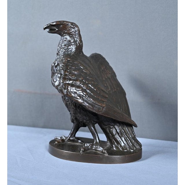 After T. Gechter, The Watchful Eagle, Late 19th Century, Bronze For Sale - Image 4 of 15