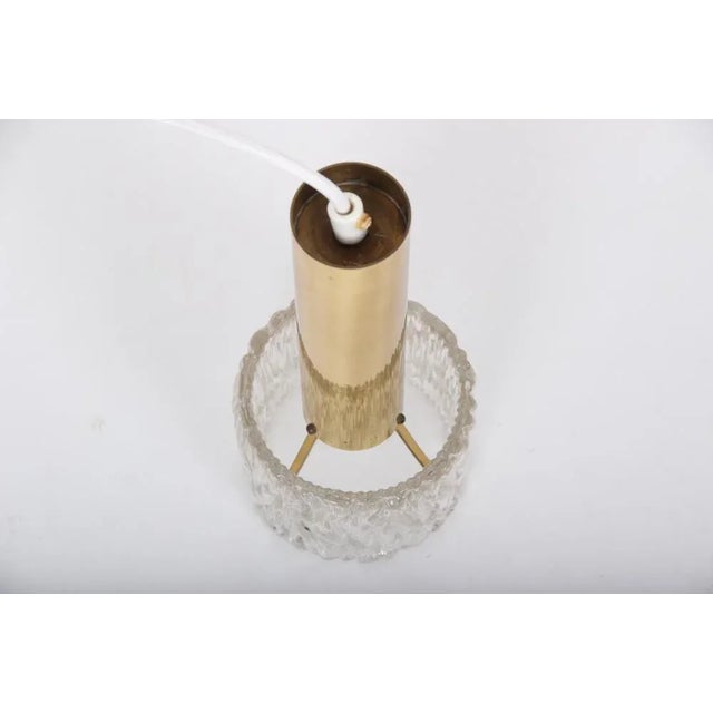Vintage Danish Brass & Glass Pendant from Carl Fagerlund & Orrefors For Sale - Image 6 of 7