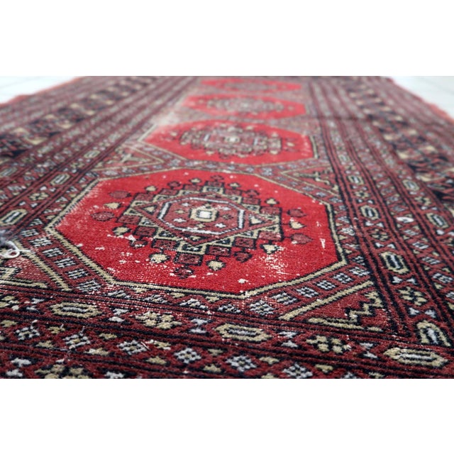 Mid-Century Modern 1930s, Antique Uzbek Bukhara Handmade Rug 3 X 5 For Sale - Image 3 of 12
