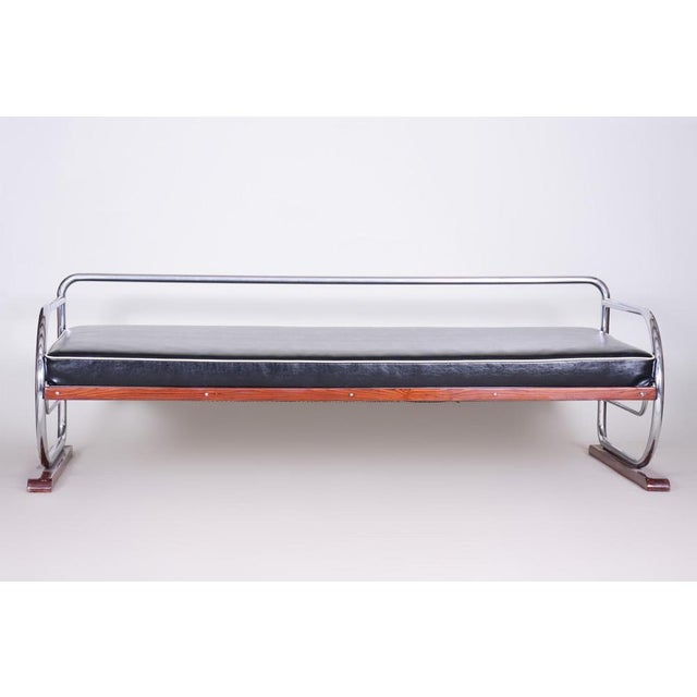 This functionalist sofa is a monumental and exceptionally rare piece of furniture designed in the pure Bauhaus style from...