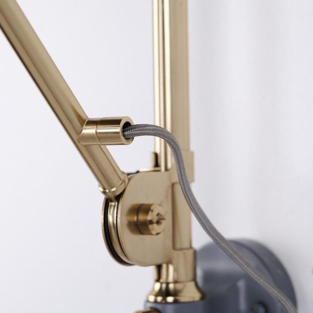 Bestlite BL6 Wall Lamp in Brass and Grey by Robert Dudley Best for Gubi For Sale - Image 10 of 12