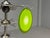 Glass Mid-Century Modern, Green Murano Glass, Chrome, Pendant Light, 1960s For Sale - Image 7 of 8