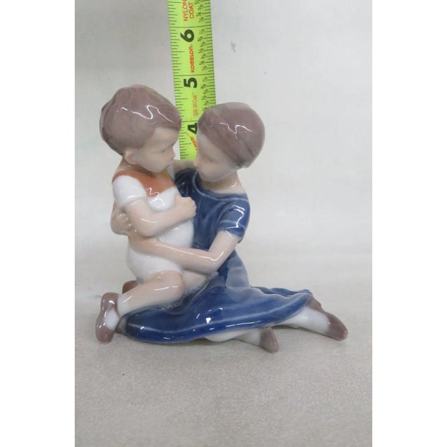 Bing and Grondahl 1568 Boy and Girl Children Playing Porcelain Figurine For Sale - Image 10 of 13