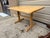 Vintage Farmhouse Style Trestle Base Butcher Block Kitchen Table. For Sale - Image 4 of 11