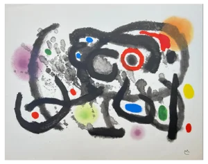 Joan Miró, Character with a Red Eye, 1961, Lithograph